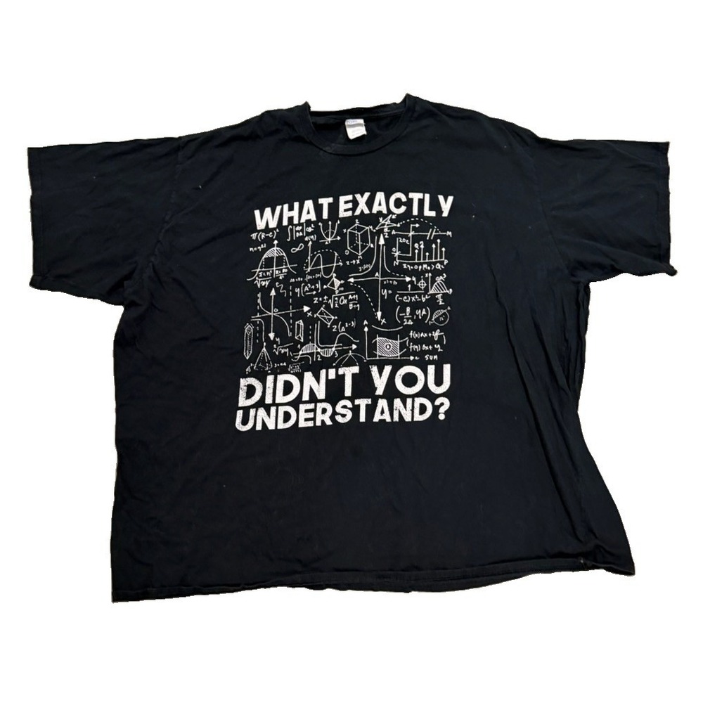 Comfort Colors 6XL Math Graphic T Shirt What Exactly Didn't You Understand Black